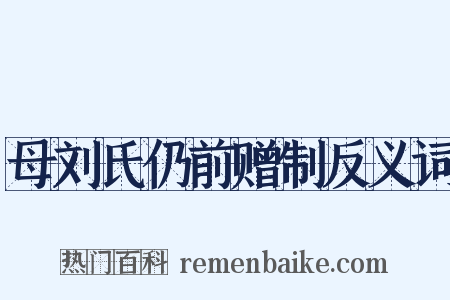 母刘氏仍前赠制反义词是什么意思的图片
